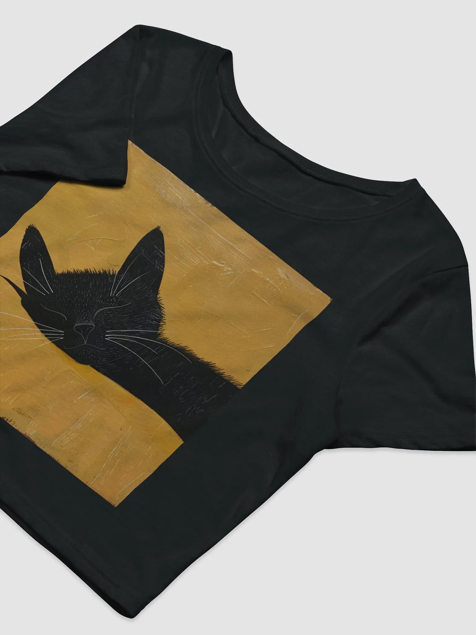 Bella+Canvas Women's Crop Tee-Sublicolor-Sweet Sleeping Black Cat product image (5)