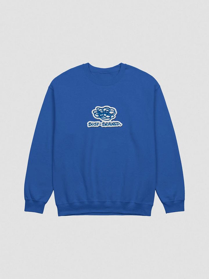 BUSY-BRAINED. (lg. royal bubble design) embroidered crewneck product image (16)
