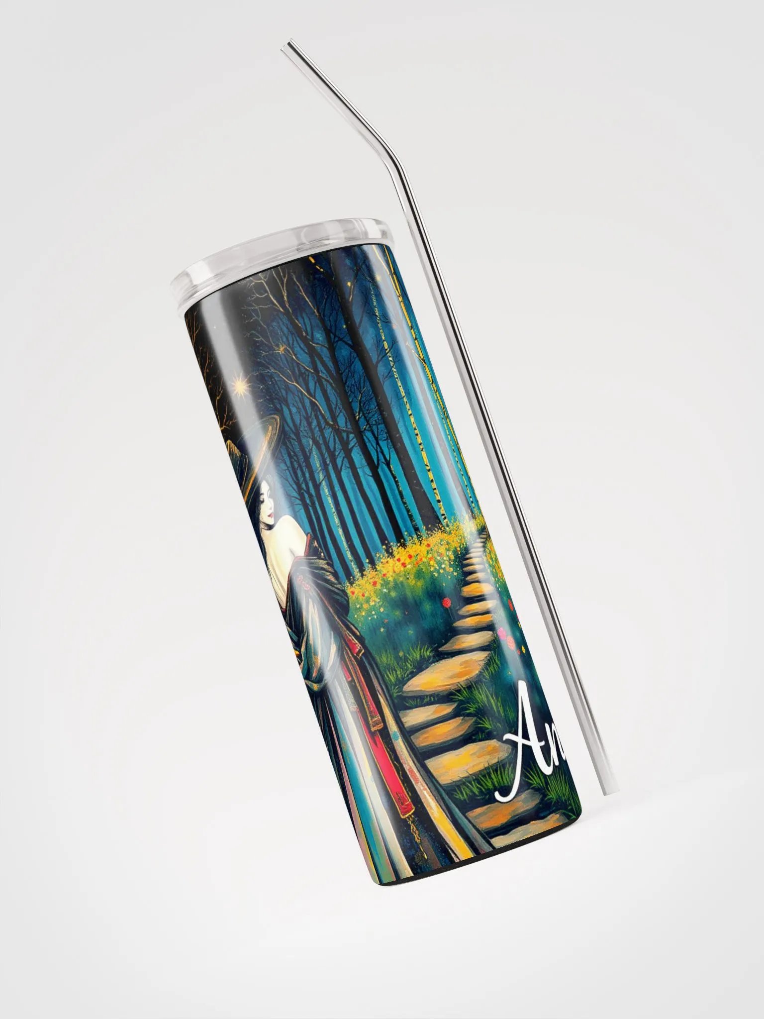 Starry Night Geese Stainless Steel Tumbler product image (3)