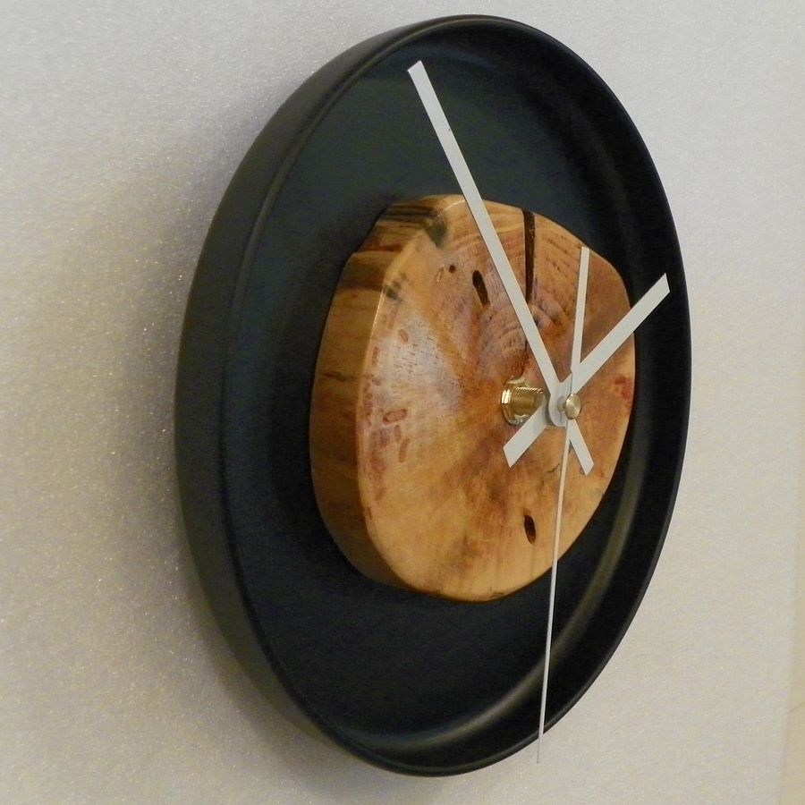 8" Metal / End Cut Wood Clock product image (4)