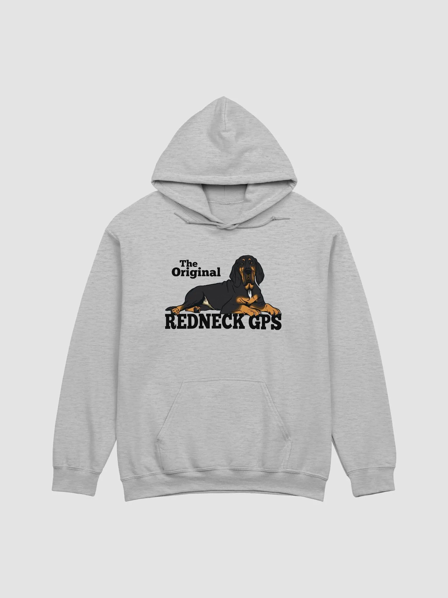 The Original Redneck GPS Hooded Sweatshirt of a Bloodhound(Black and Tan) | Funny Hoodie for Bloodhound Paw-rents product image (26)