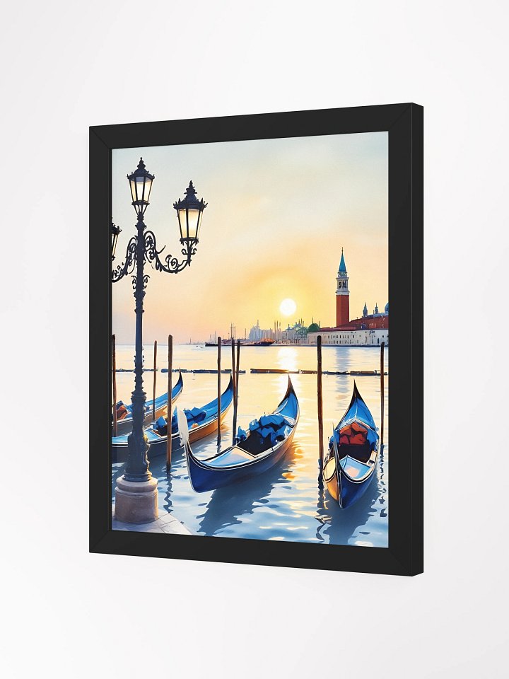 Gondolas Vibrant Matte Poster in Ayous Wood Frame product image (4)
