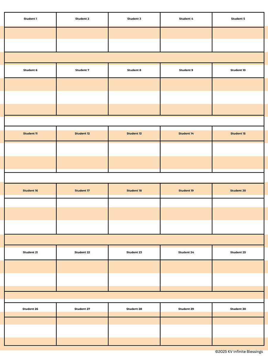 Teacher Seating Chart Organizer | Digital & Printable Bullet Journal product image (7)