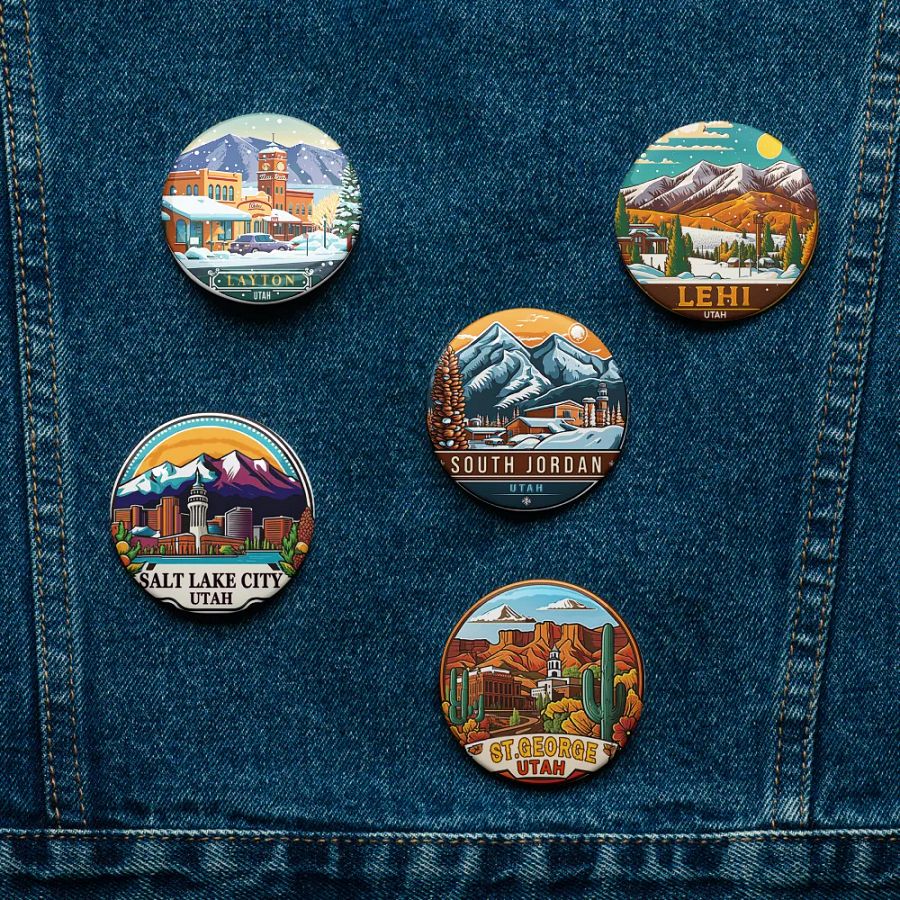 Utah Scenic Towns - Set Of 5 Pins product image (11)
