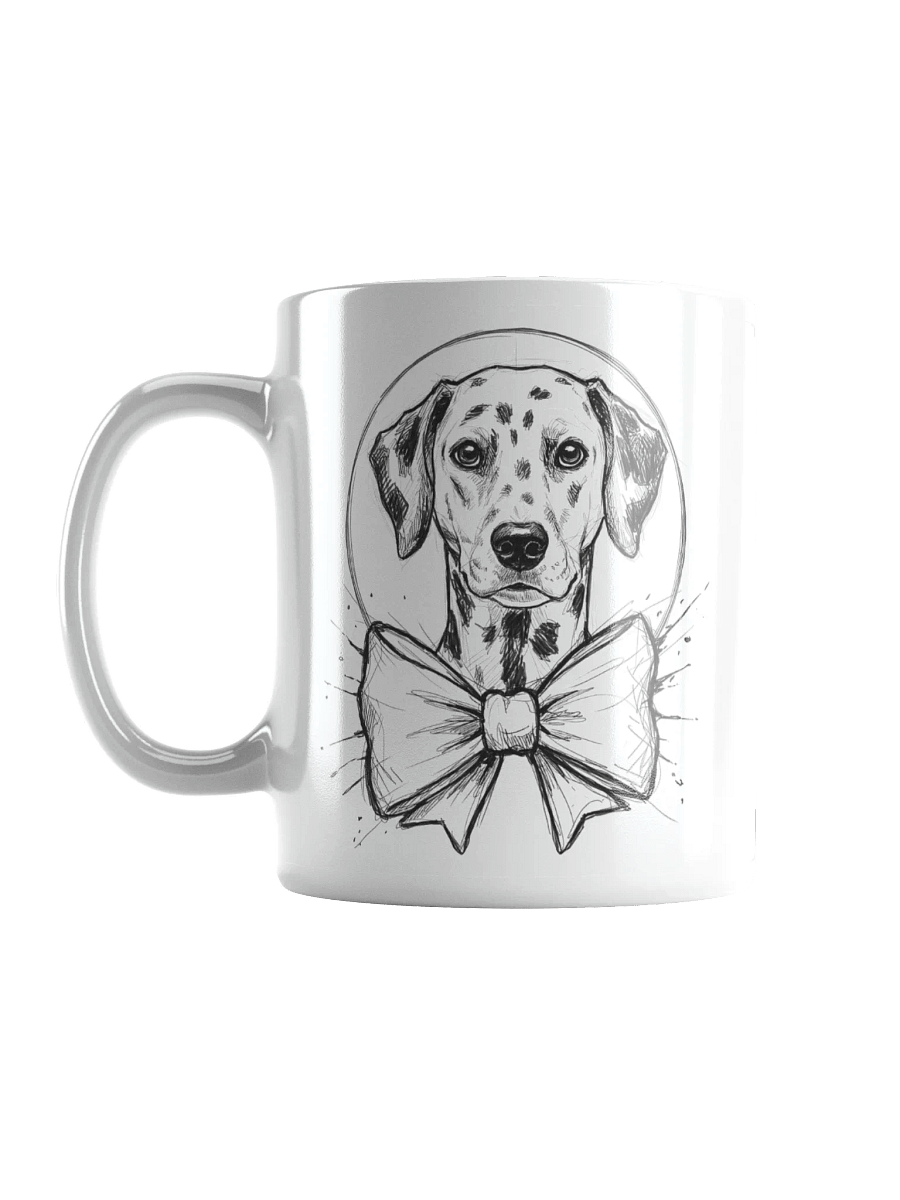 Dalmatian With A Bow Sketch-y Art Chic Small Ceramic Mug product image (3)