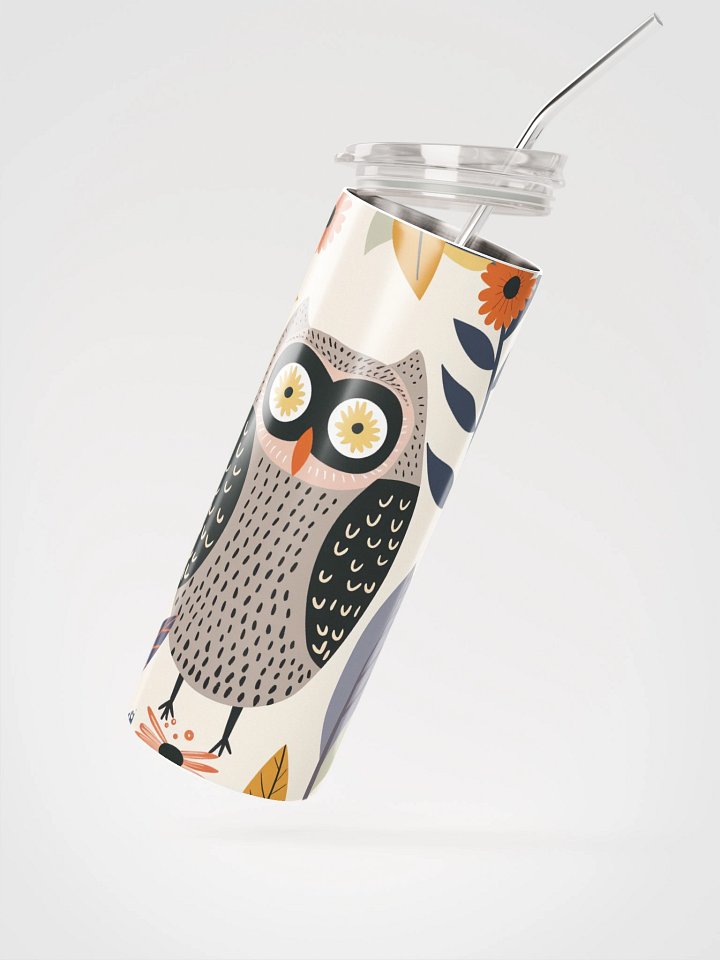 Whimsical Owl Stainless Steel Tumbler product image (2)