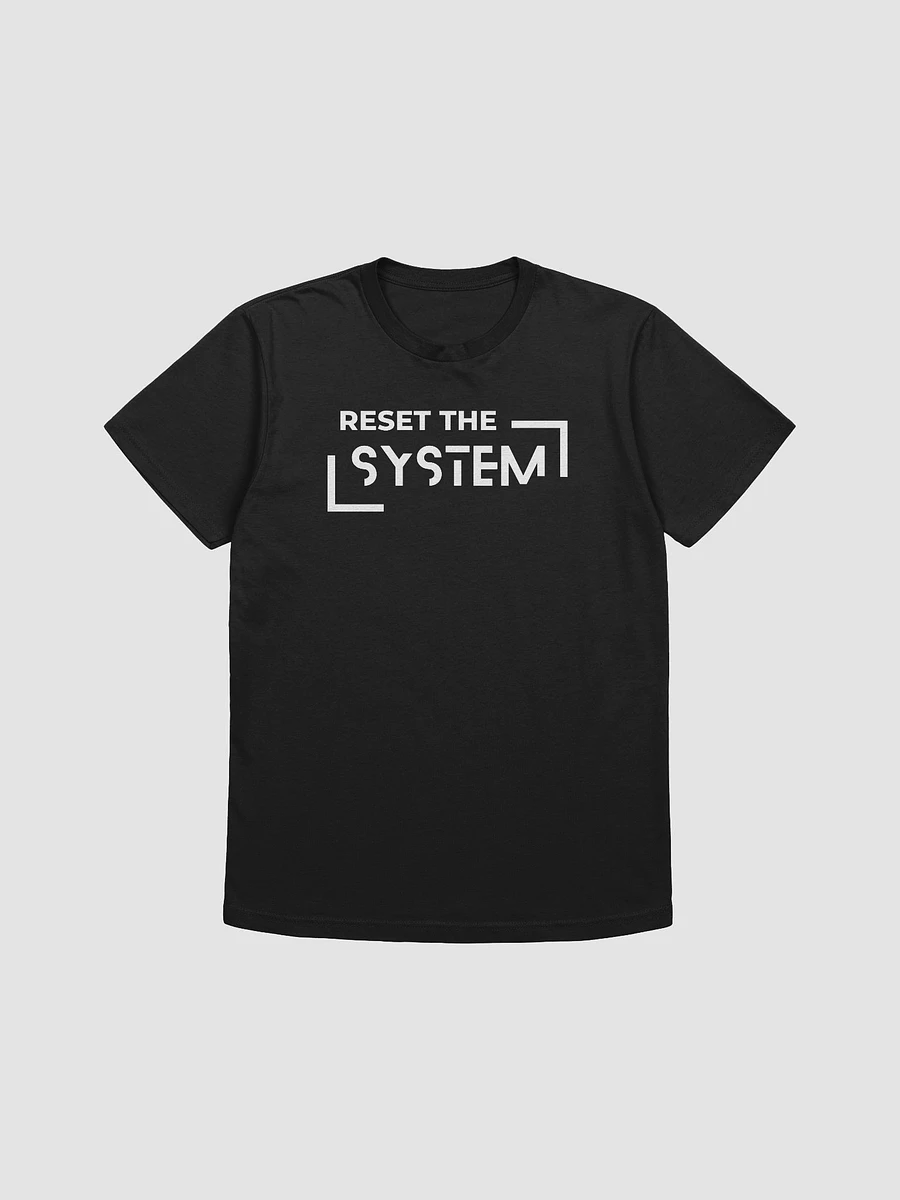 Supersoft long T-shirt reset the system white logo product image (14)