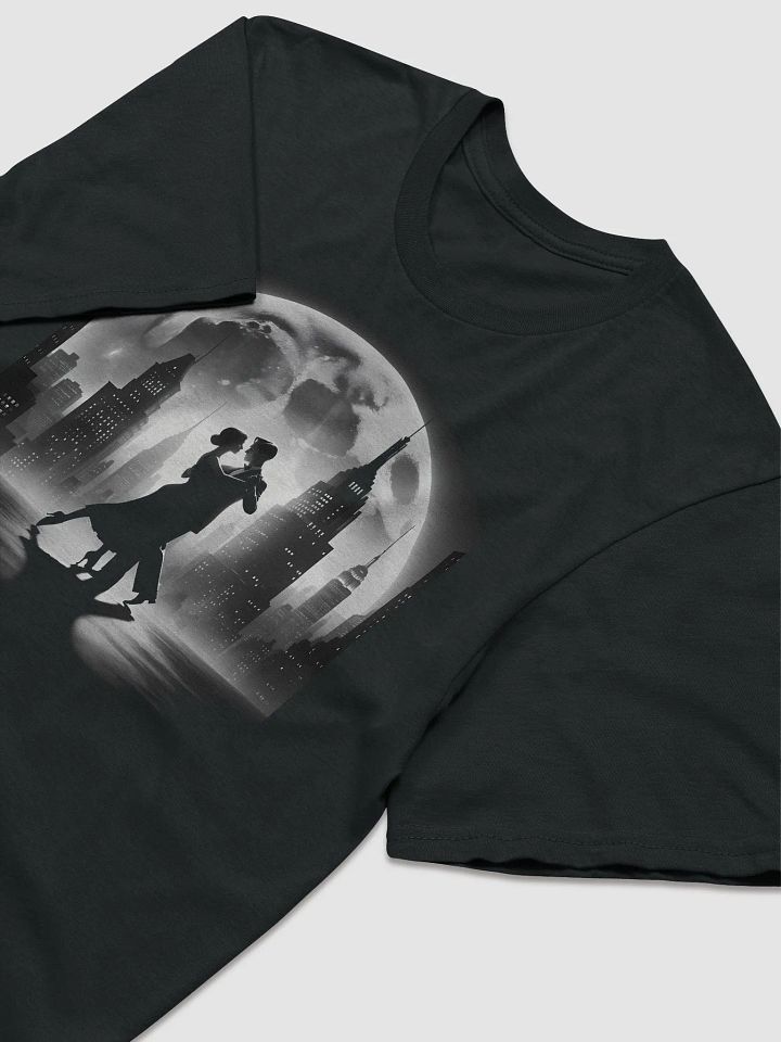 Lunar Rhapsody: A Rooftop Dance Under the Moon (Front Print Womens Tee) product image (2)