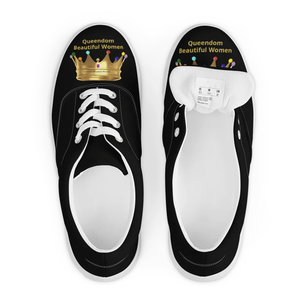 Queendom Beautiful Women Lace-Up Canvas Shoes product image (6)