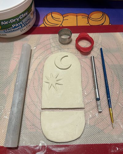 Trying my hand ✋🏼 at a mini clay altar :) I’ll end up gluing hardware on the back to hang it because I didn’t want to drill a...