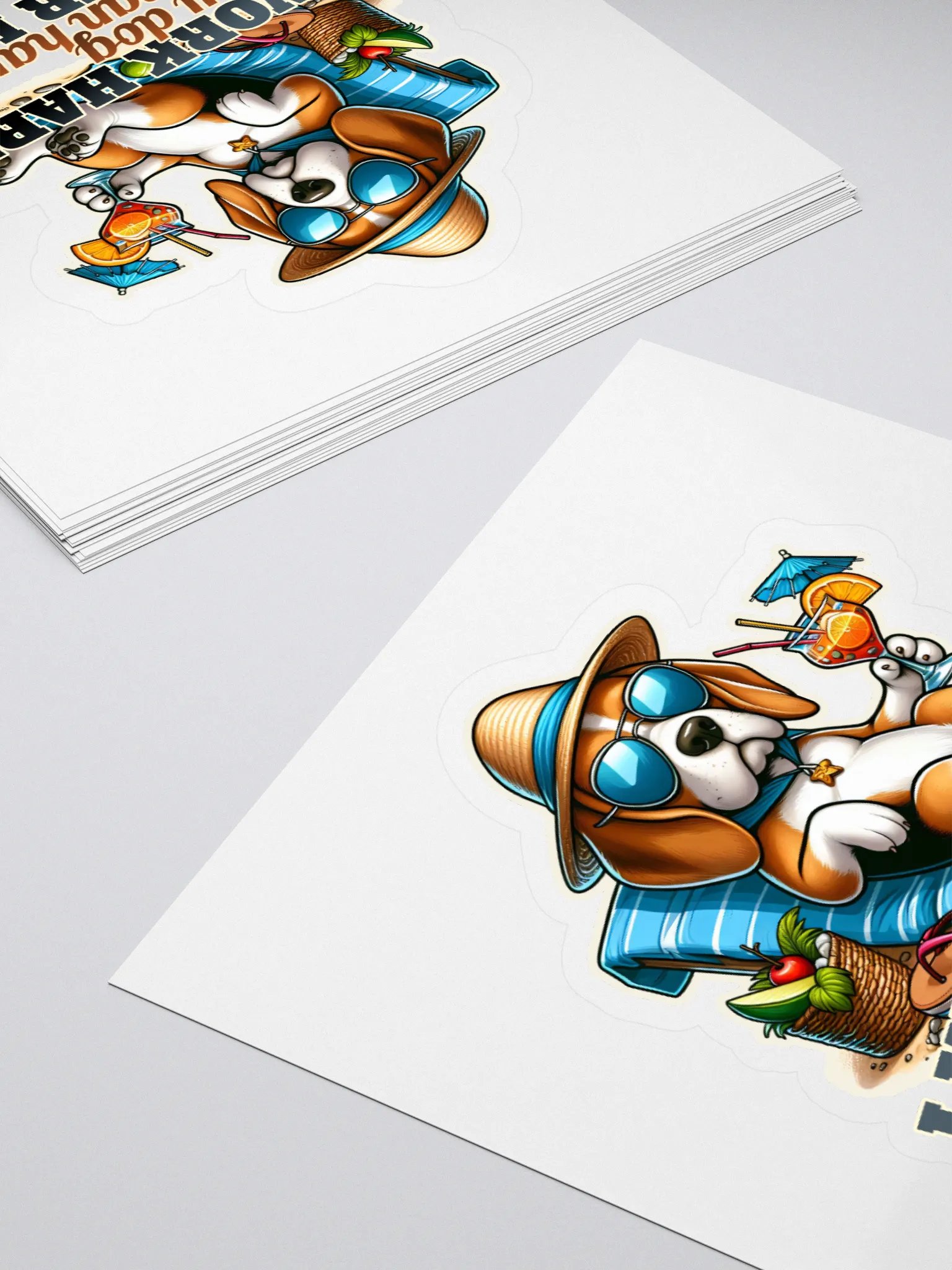 Work Hard - Beagle Beach - Sticker product image (4)