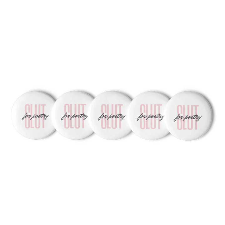 SLUT for poetry set of 5 pins product image (1)
