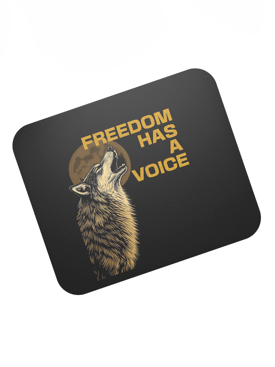 Freedom Has A Voice Howling Wolf Mousepad product image (7)