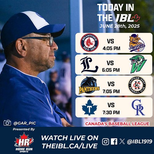 Four games on your Saturday - Which one are you watching? 

#canadasbaseballleague  #theibl 

Photo @gar_pic