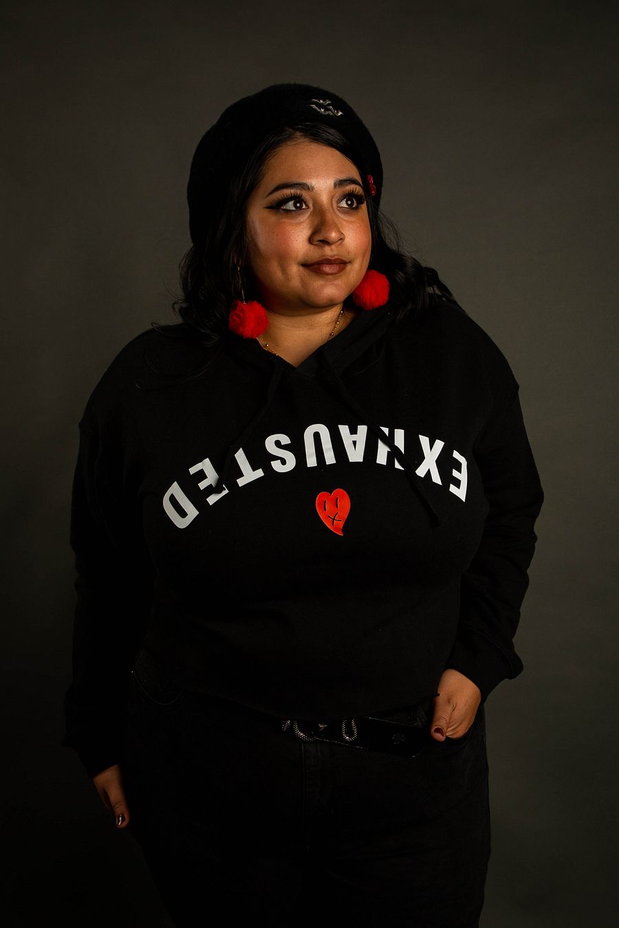 Exhausted Heart Crop Hoodie product image (3)