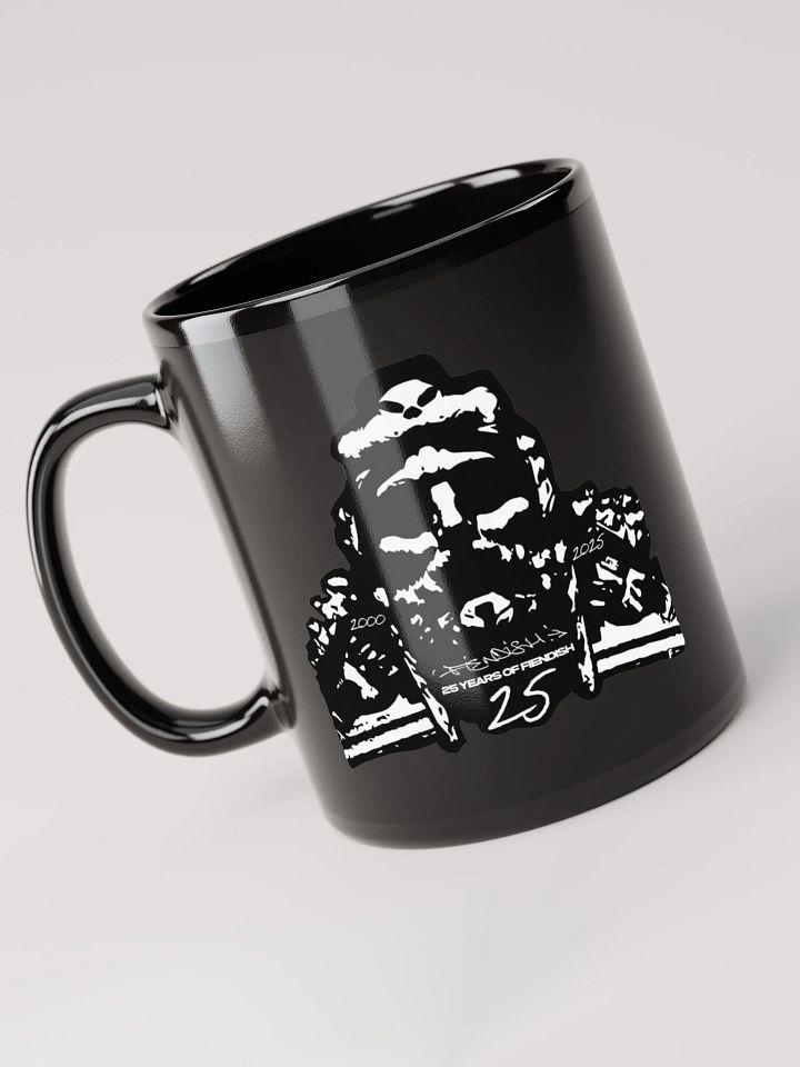FIENDISH '25 YEARS OF FIENDISH' Black Gloss Mug (11oz) product image (1)
