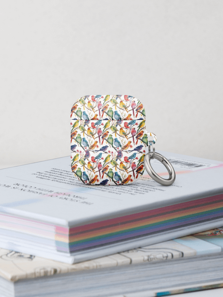 Multi Coloured Birds Ear Bud Case product image (2)