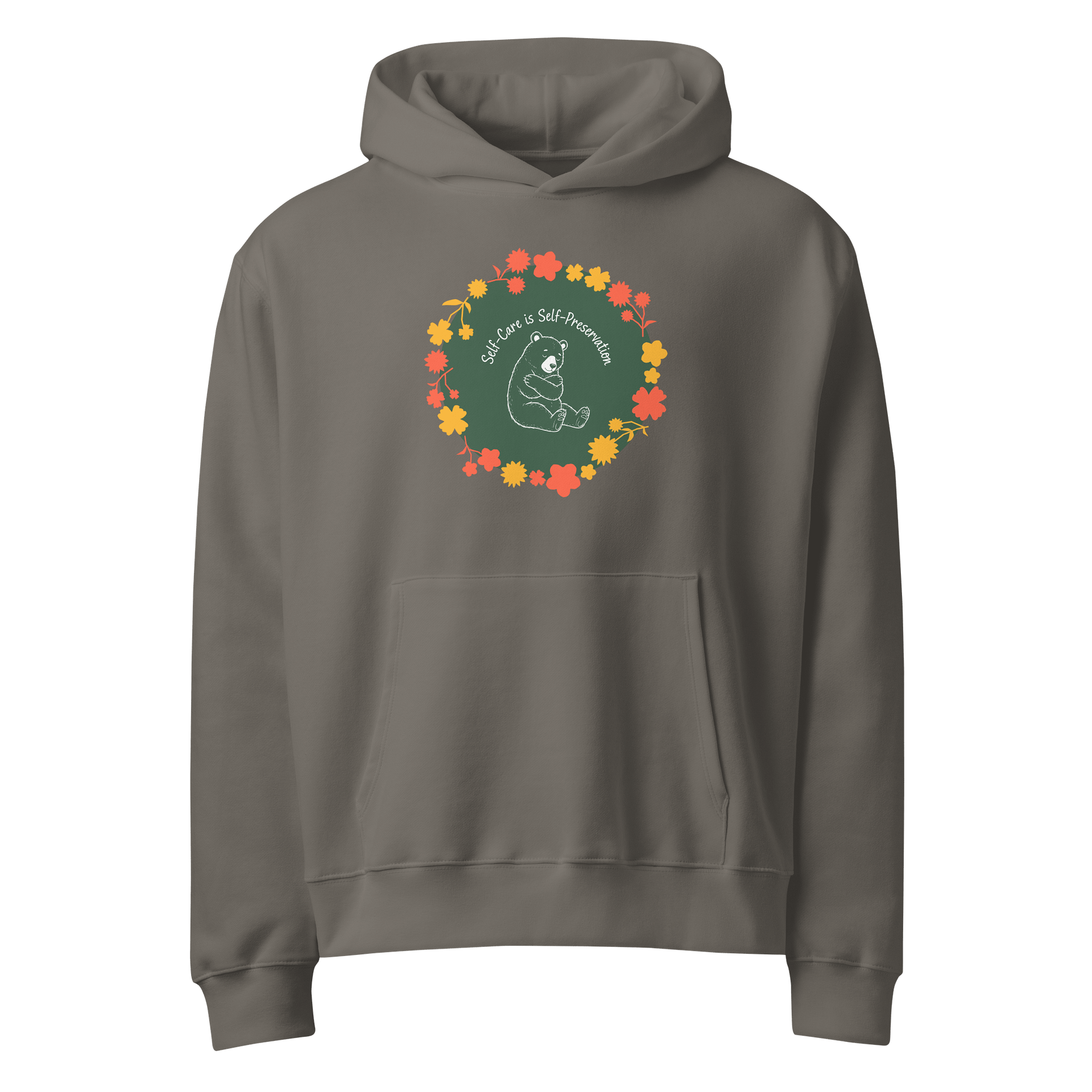 Bear Self-Care Hoodie | Oversized Comfort for Low-Spoon Days product image (1)