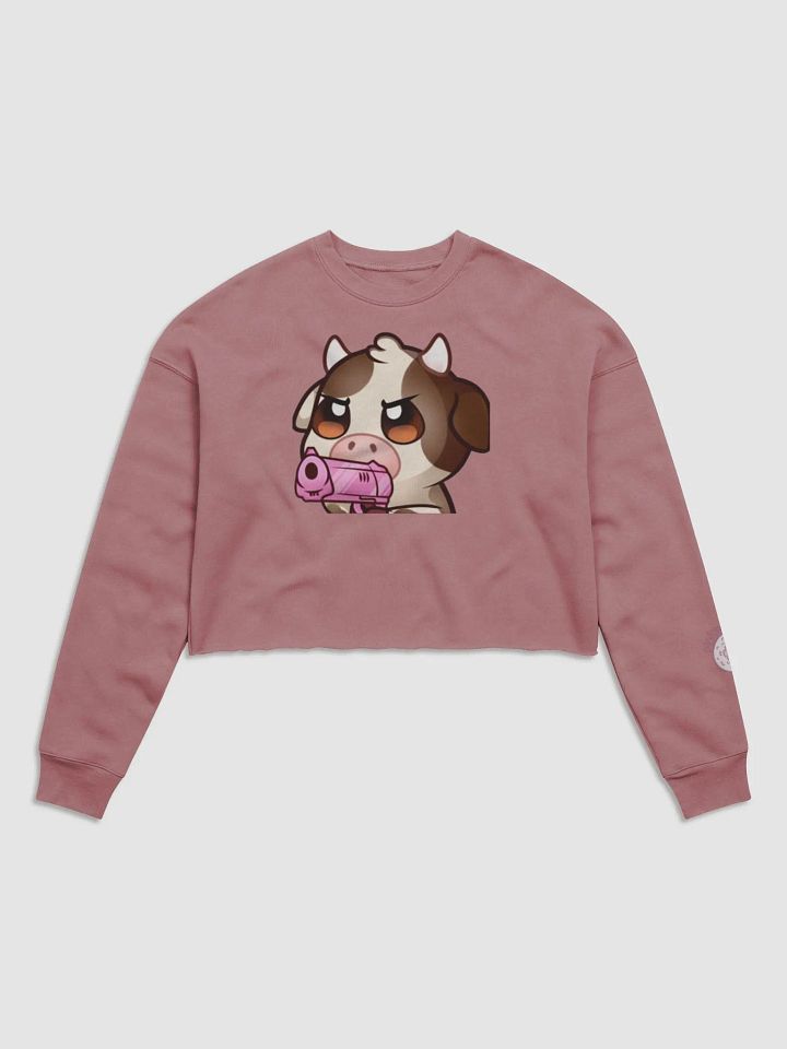 Women's Fleece Cropped Gun Emoote Crewneck Sweatshirt product image (1)