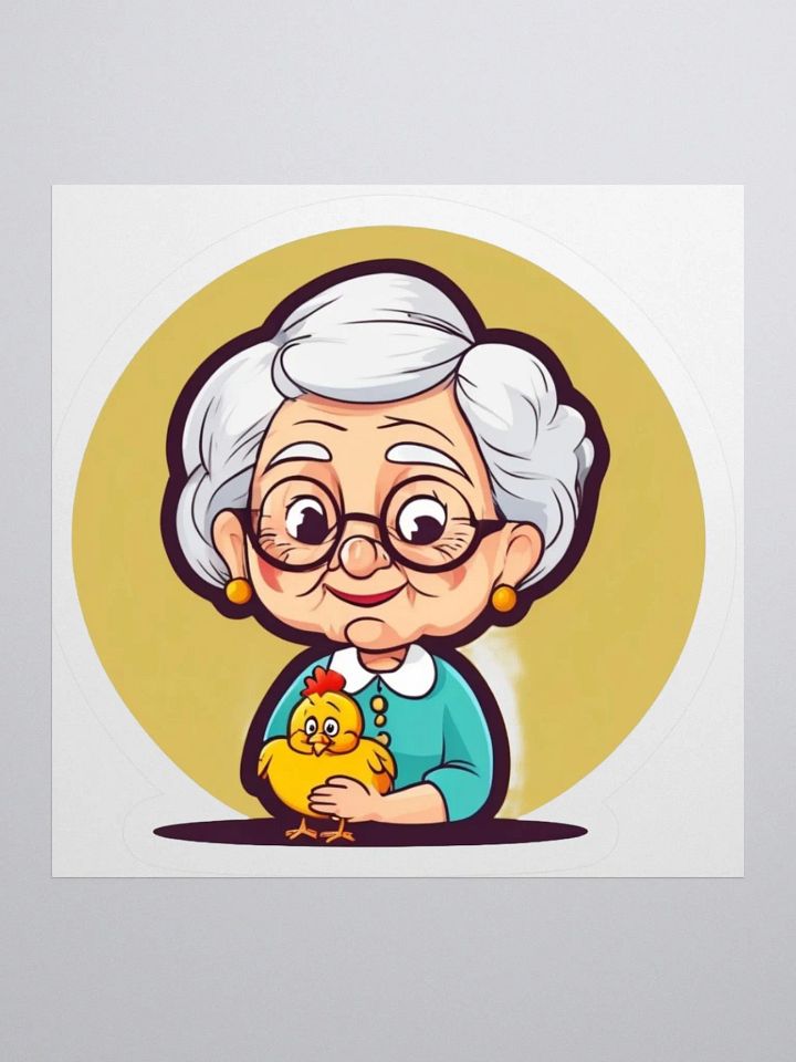 Elderly Chicken Lover Sticker Set product image (1)