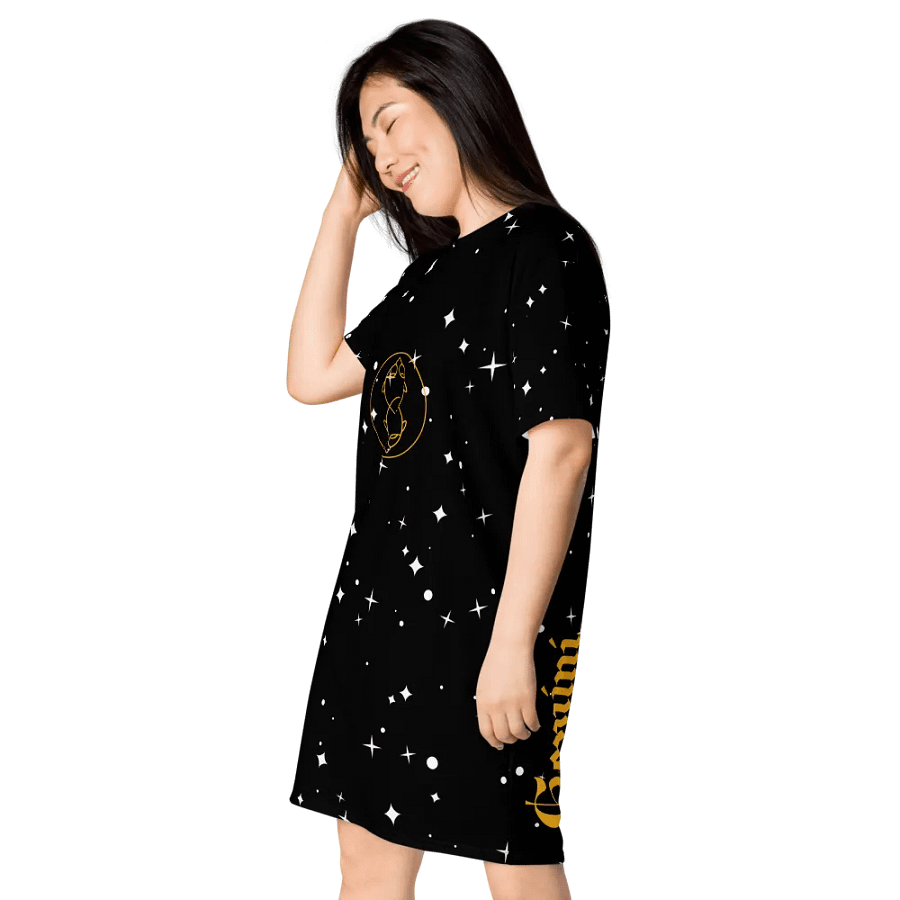 Starry Night Gemini Circle T-Shirt Dress product image (3)