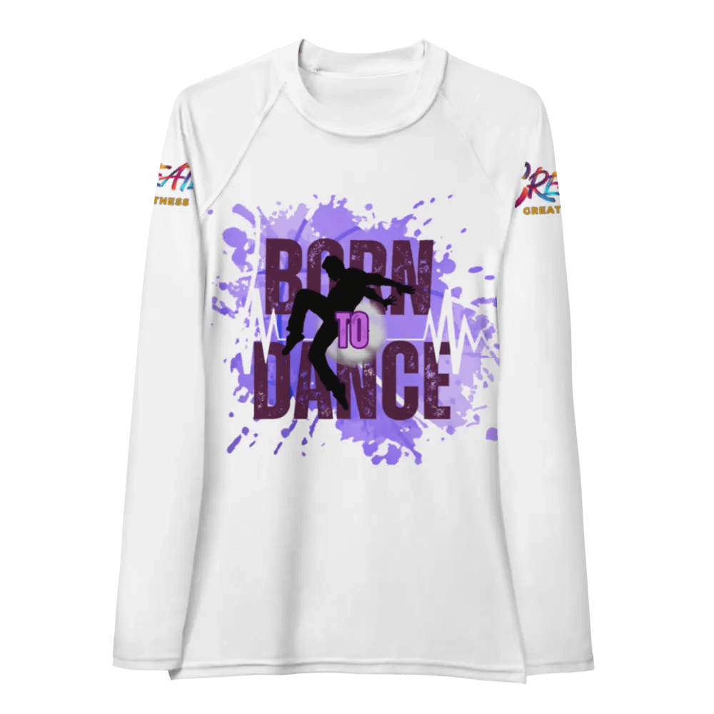 Born to Dance His Silhouette Vibrant Splatter Rash Guard product image (4)