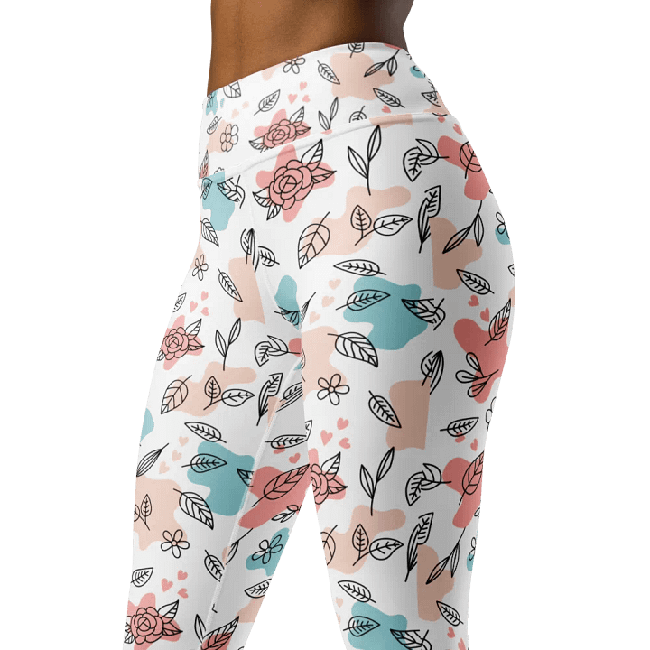Garden Muse High-Waist Leggings - Floral Watercolor product image (1)