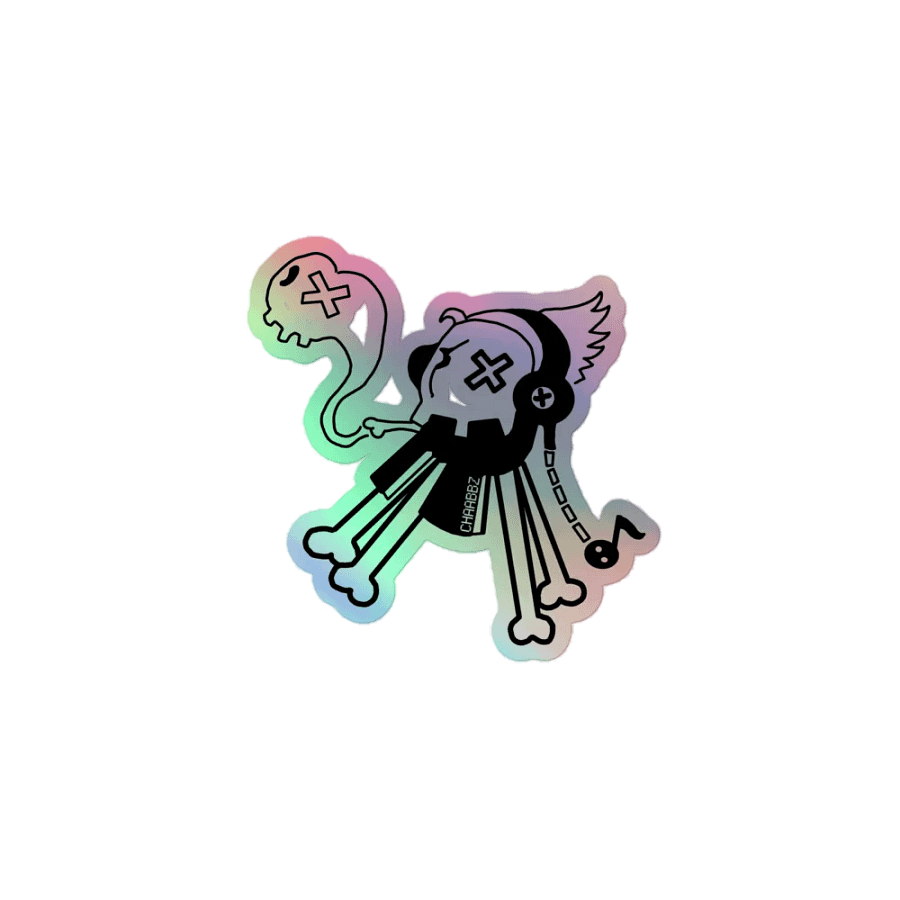 Chaabbz Skull Logo Holographic Sticker product image (1)