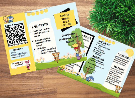 Back to School Pooh Brochure product image (1)