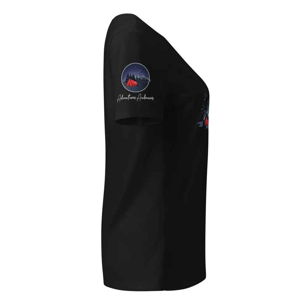 Women Relaxed V-Neck T-Shirt - Adventure is Camping product image (3)