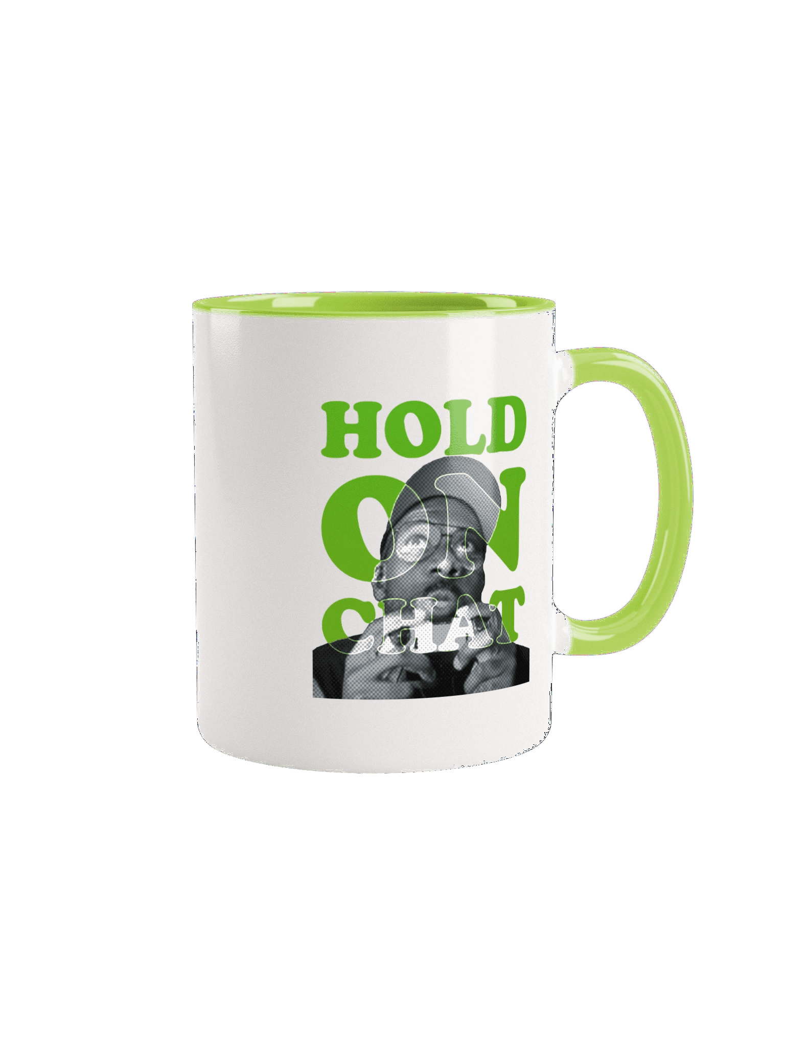 Hold On Chat Ceramic Mug (green) product image (1)