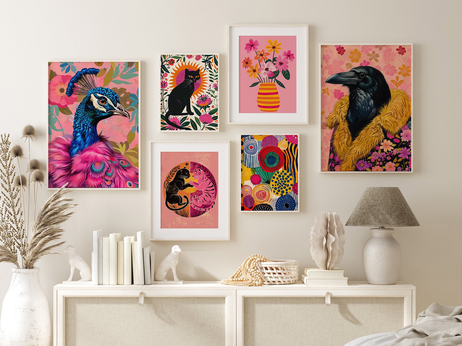 Maximalist Gallery Wall Set of 9 Colorful DIGITAL Prints product image (3)
