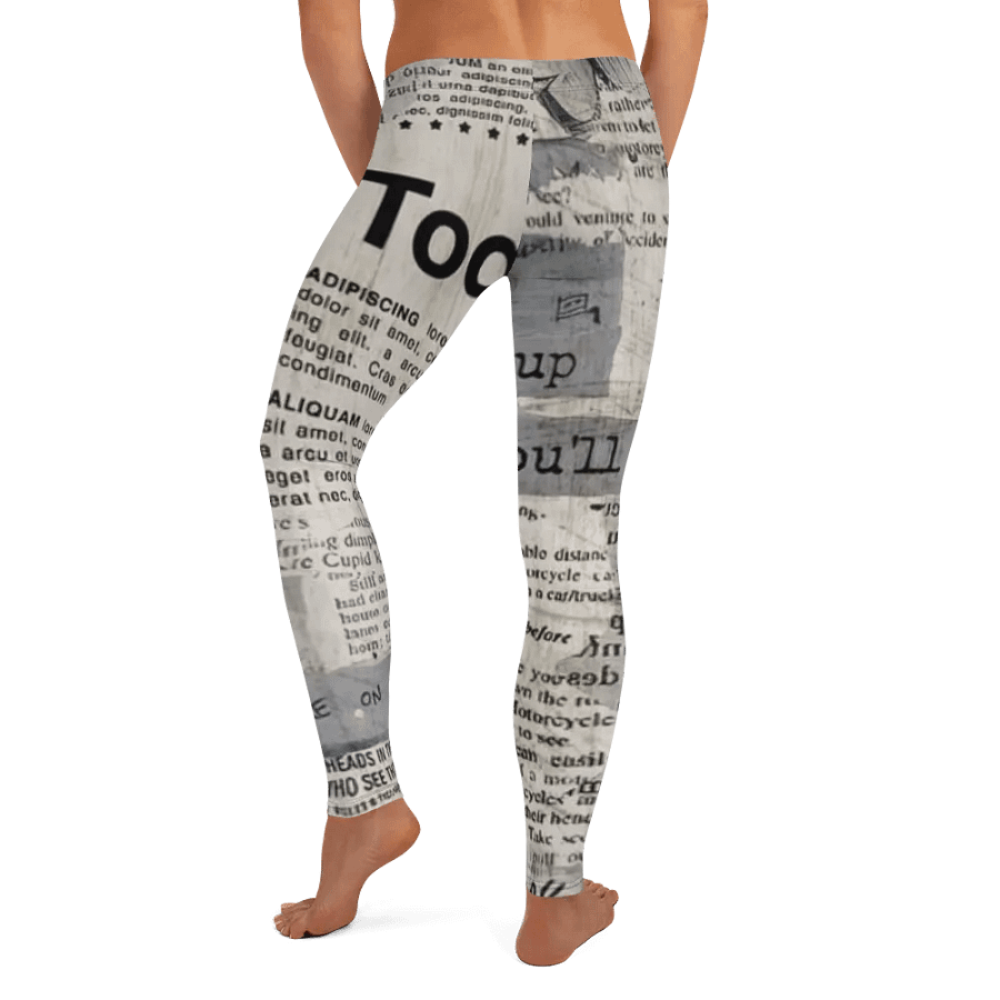 Leggings – Newspaper Style Print for Trendy & Unique Fashion product image (8)