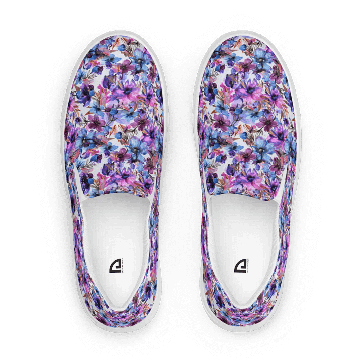 Purple Flowers Woman Canvas Shoes product image (1)