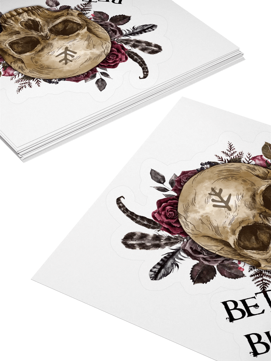 Between the Birches Gothic Skull Kiss-Cut Sticker V2 product image (4)