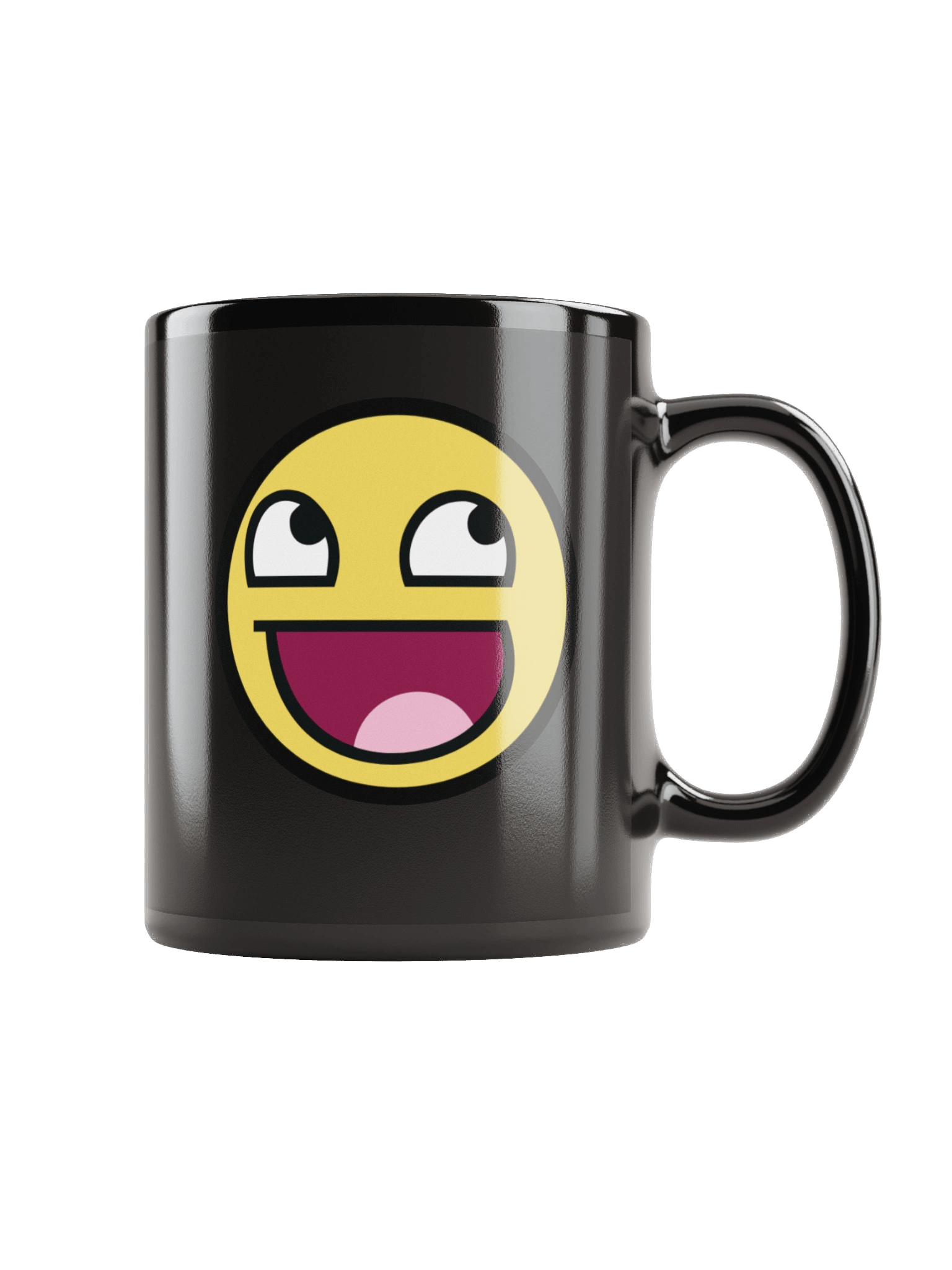 Excited Emoji Black Coffee Mug product image (1)