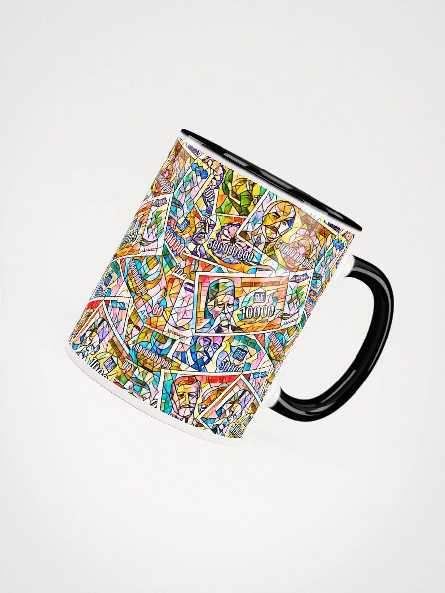 Jugoslovenski inflatorni dinar 1993 (Kolaž/mozaik) Ceramic Mug with Color Inside product image (4)