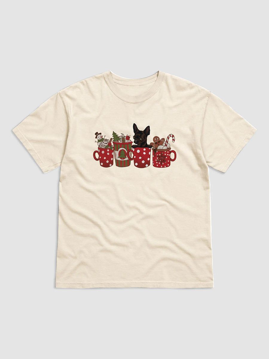 Cute Chihuahua(Brindle) in a Christmas Cup T-Shirt | Funny Christmas Pup in a Cup product image (14)