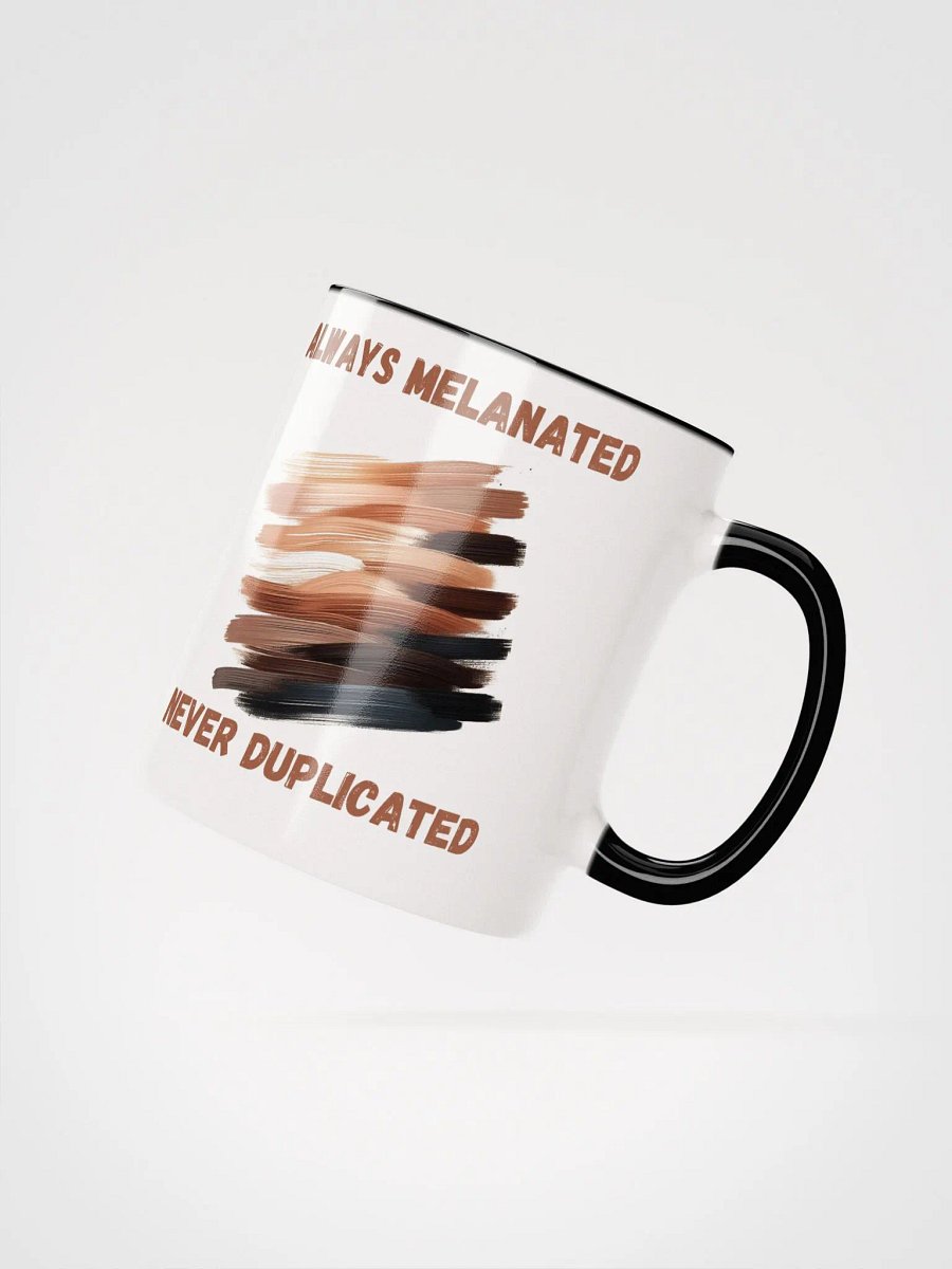 "Always Melanated Never Duplicated" Two-Tone Mug product image (4)