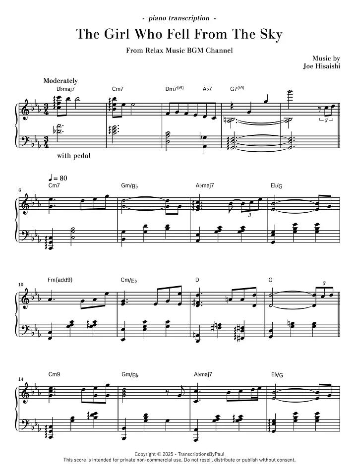 The Girl Who Fell From The Sky - Relax Music BGM Channel product image (1)