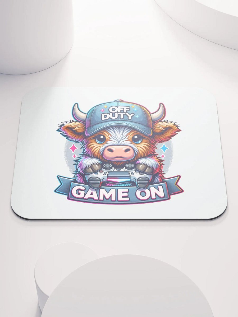 Game On Off Duty Highland Cow Mouse Pad product image (1)
