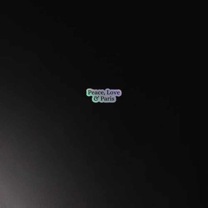 Peace, Love and Paris Mystic Hues Holographic Sticker Set product image (2)