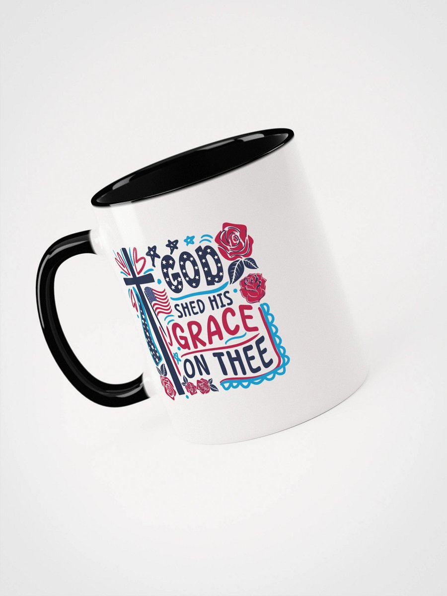 God Shed His Grace On Thee Patriotic Christian Inspirational Ceramic Coffee Mug product image (3)