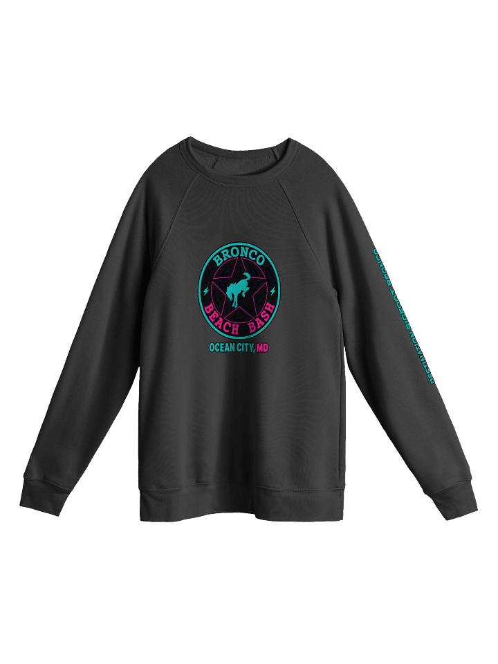 2025 Bronco Beach Bash Ocean City / Destination Bigfoot Bronco Collab | Full Send Bella+Canvas Unisex Sponge Fleece Raglan Sweatshirt (Multiple Colors Available) product image (2)