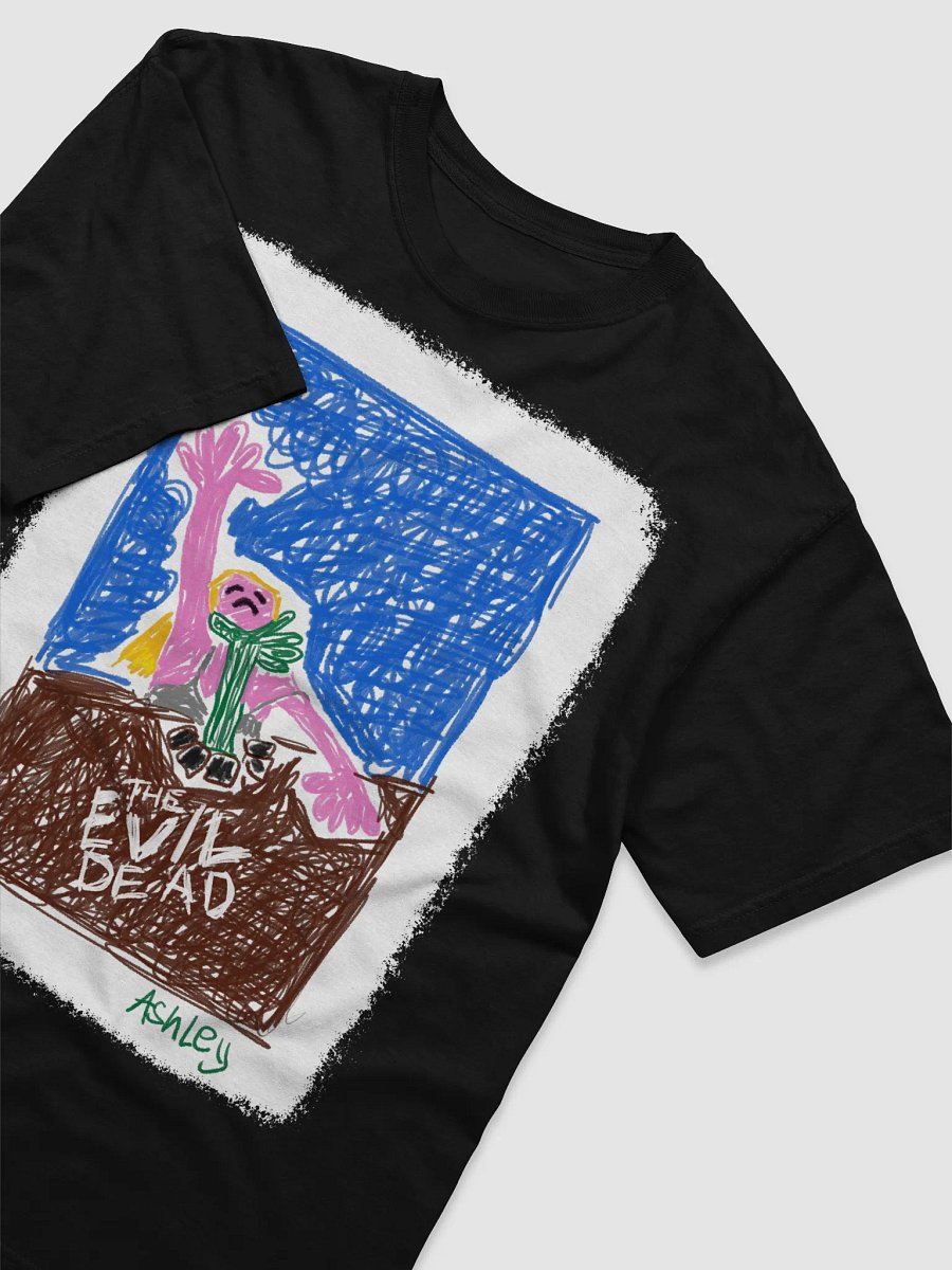 🪓 “THE EVIL DEAD” – Creepy Kids Horror Crayon Unisex Tee Limited Edition 🌲💀 product image (3)