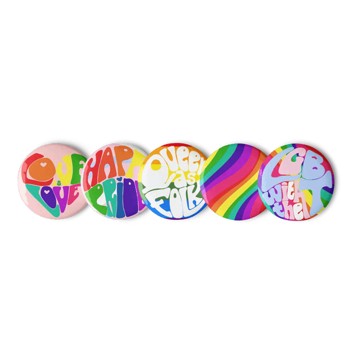 Rainbow Pride pin badge set product image (2)