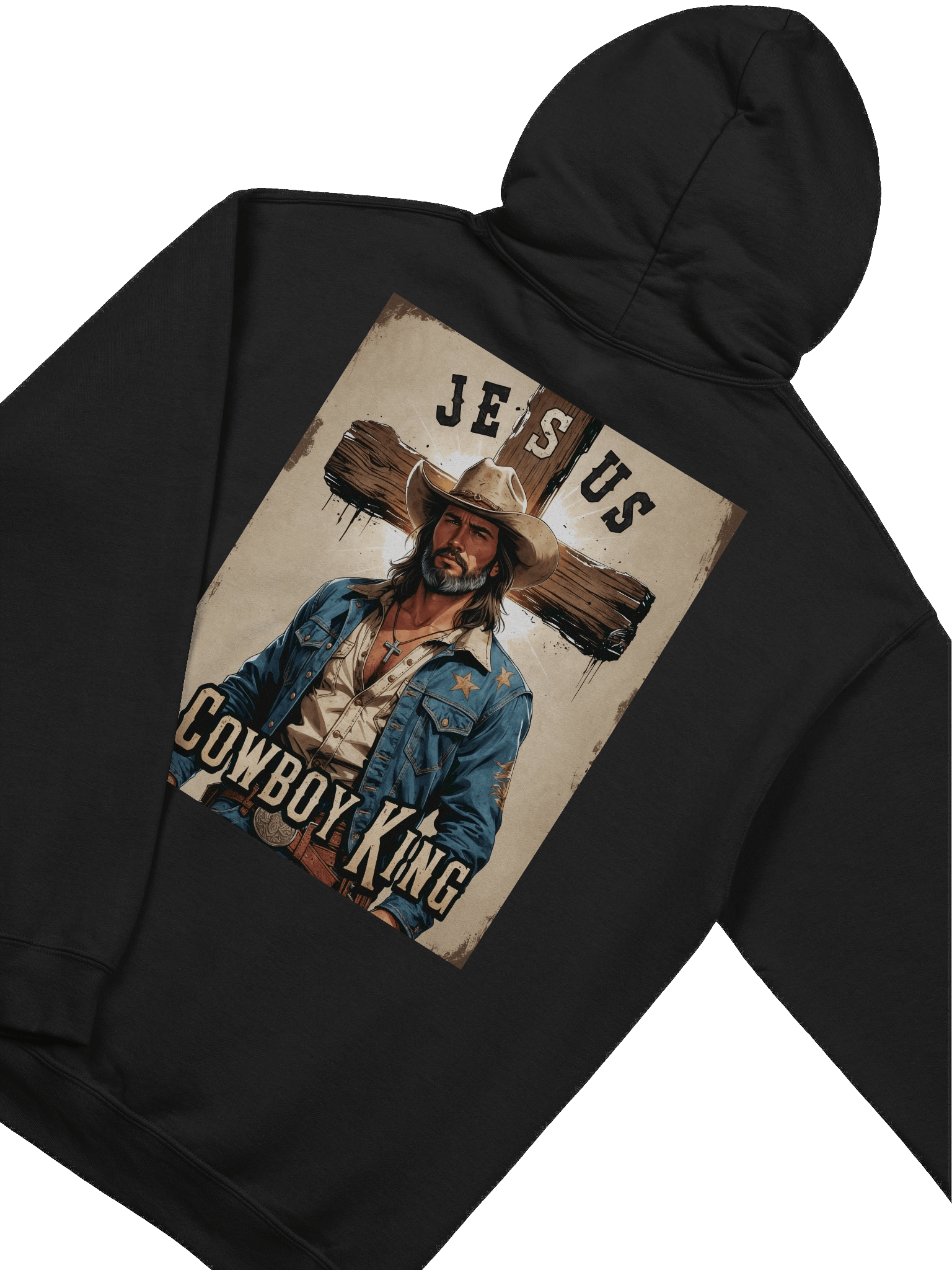 Jesus Cowboy King Hoodie product image (4)
