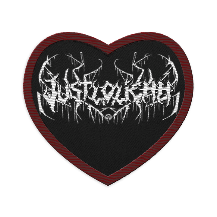 Justloliehh metal logo White PATCH Heart product image (1)