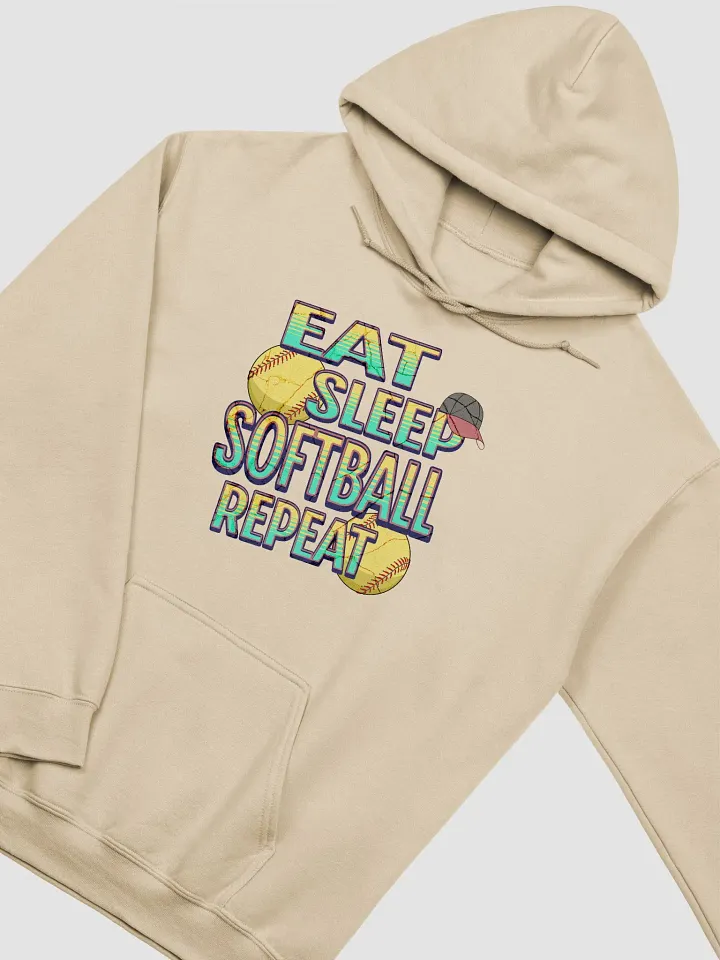 Eat Sleep Softball Repeat Fanatic Hoodie product image (20)