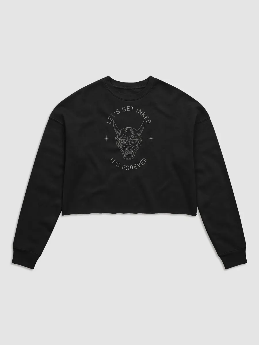 "Let’s Get Inked" Oni Mask Cropped Sweater product image (1)